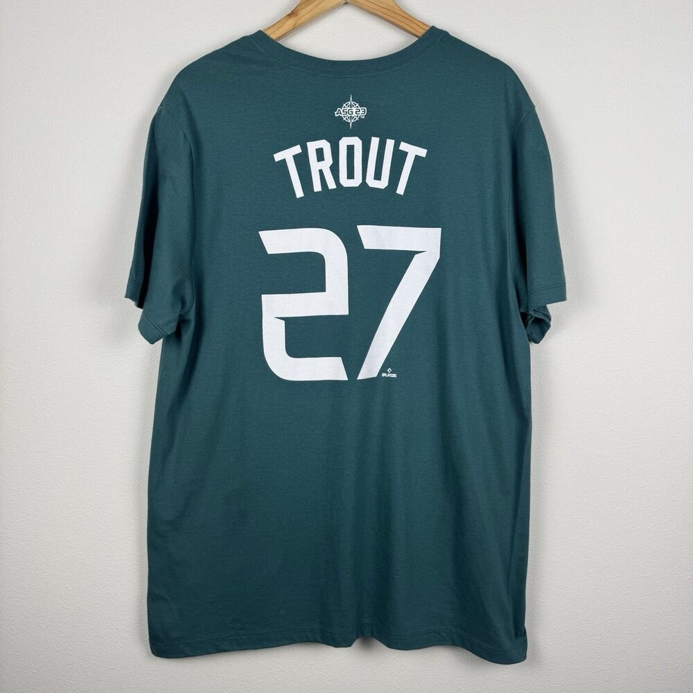Nike Mike Trout American League 2023 MLB All-Star Game T-Shirt XL Angels Teal